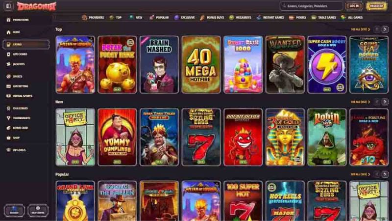 Dragonia Casino zrzut ekranu